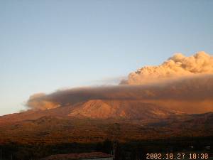 Foto dell'eruzione del 2002