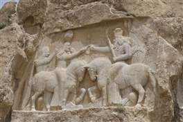 Naqsh-E-Rostam Achaemenid necropolis: huge bas-reliefs