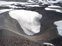 Silvesri Craters, on mt Etna: inside the north crater