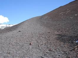 Silvesri Craters, on mt Etna: short rise