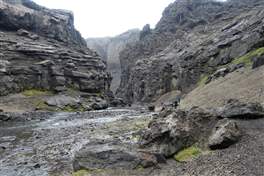 Dreki refuge area: canyon Drekagil