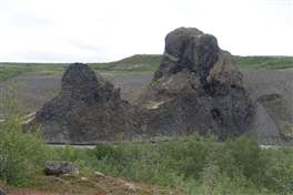 Hljodaklettar - Rauðhólar: an die Form eines Mammuts