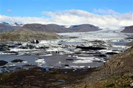 Hoffeljokull glacier: southern tongue of the Vatnajokull glacier