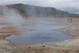 Hverarond geothermal area: hot water pools
