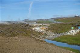 L'area geotermica di Hveravellir: foto panoramica dal campeggio