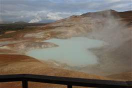 The active volcano Leirhnjukur, in the Krafla caldera: sulfur springs