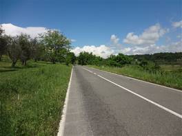 Francigena route from Bolsena to Montefiascone: a paved road