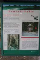 Le Fantails Falls, in Nuova Zelanda: cartello informativo