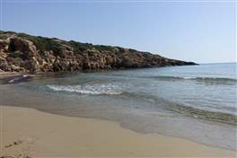 Calamosche beach: the sea was not calm