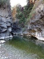 Der Canyon des 'Cantera', durch den Fluss Simeto geschnitzt: sind nah